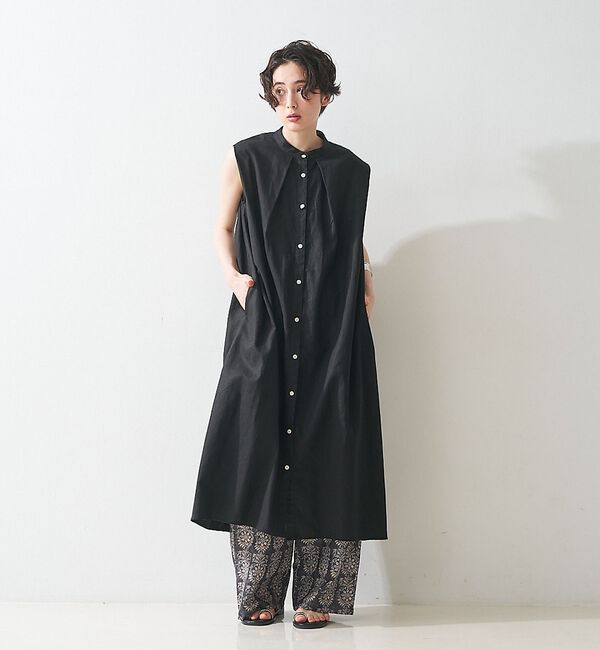 collex「タックショルダーリネンコットンワンピース」|ワンピース|
