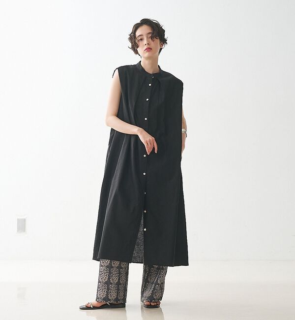 collex「タックショルダーリネンコットンワンピース」|ワンピース|