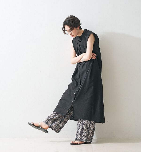 collex「タックショルダーリネンコットンワンピース」|ワンピース|