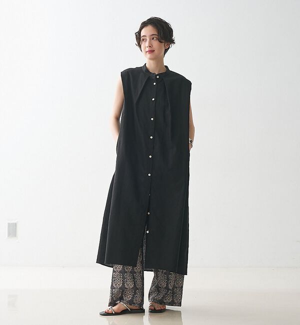 collex「タックショルダーリネンコットンワンピース」|ワンピース|