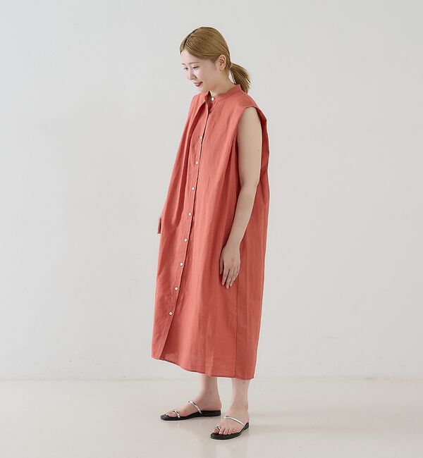 collex「タックショルダーリネンコットンワンピース」|ワンピース|