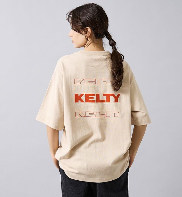 ABAHOUSE「【KELTY / ケルティ】Back Typo Logo T-Shirt / バ」|Tシャツ・カットソー|ベージュ