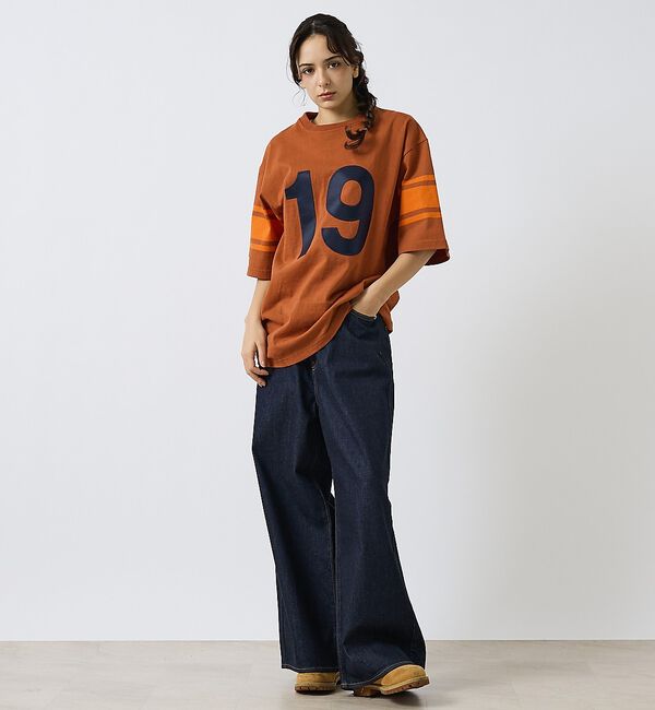 ABAHOUSE「【BARBARIAN / バーバリアン】Crewneck Short ナンバリン」|Tシャツ・カットソー|