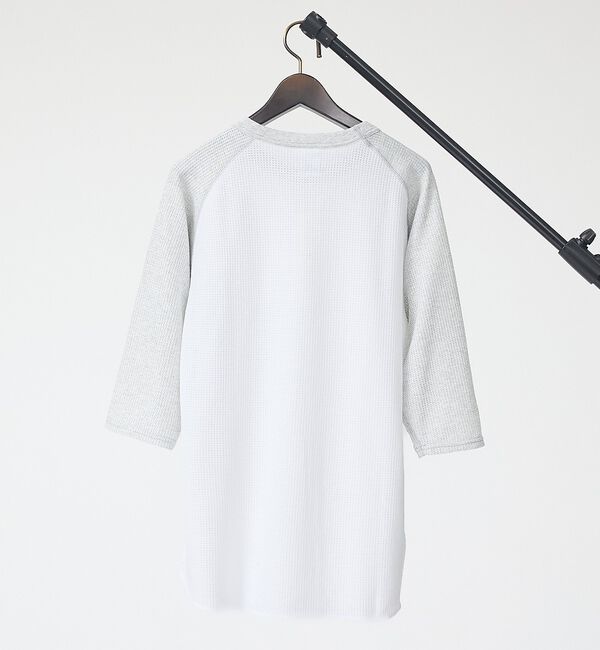 ABAHOUSE「【JEMORGAN /ジェーイーモーガン 】ワッフルラグランスリーブ７分袖Tシャ」|Tシャツ・カットソー|