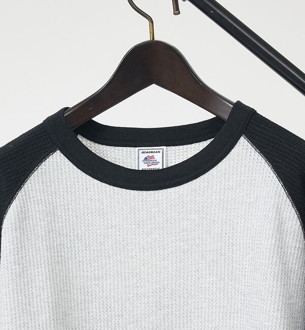 ABAHOUSE「【JEMORGAN /ジェーイーモーガン 】ワッフルラグランスリーブ７分袖Tシャ」|Tシャツ・カットソー|