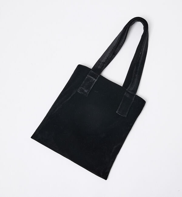Rouge vif「【Keena/キーナ】ベルベットミニトート/ベロア/トート/バッグ/お出かけ【W」|トートバッグ|ブラック
