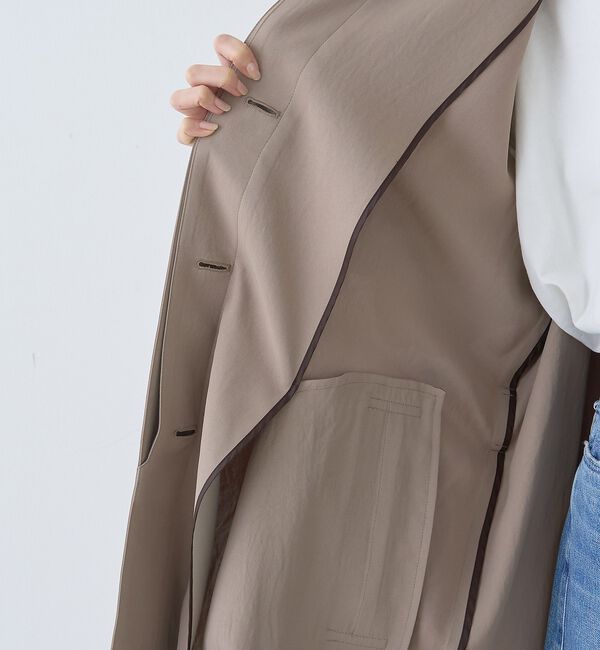 Rouge vif「【2サイズ展開】ステンカラーロングコート」|ステンカラーコート|