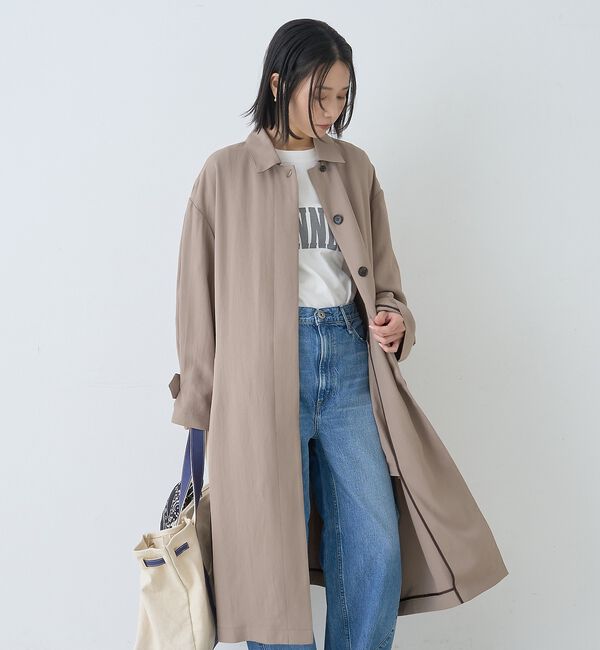 Rouge vif「【2サイズ展開】ステンカラーロングコート」|ステンカラーコート|