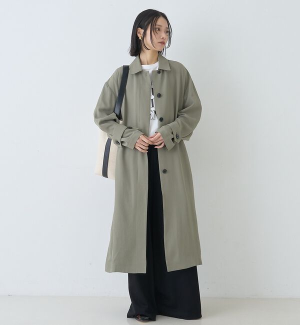 Rouge vif「【2サイズ展開】ステンカラーロングコート」|ステンカラーコート|