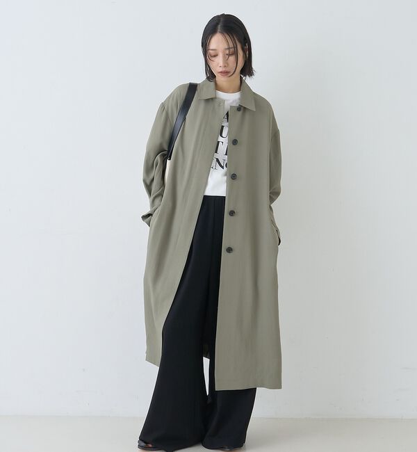 Rouge vif「【2サイズ展開】ステンカラーロングコート」|ステンカラーコート|