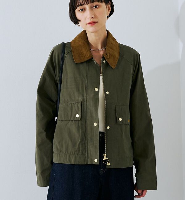 Rouge vif「【Barbour/バブアー】 シャワープルーフショート丈ジャケット / ブルゾン」|ブルゾン・スタジャン|カーキ