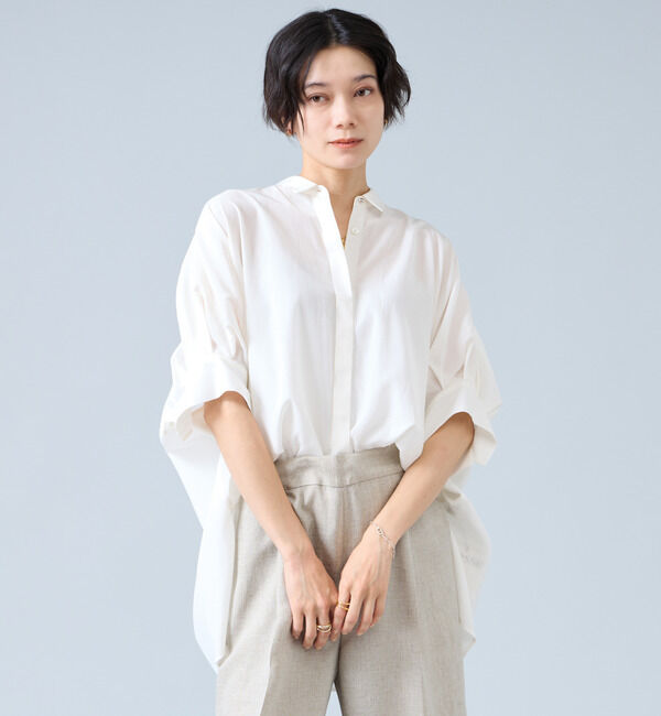Liesse「オーガニックコットンワイドシャツ」|シャツ・ブラウス|