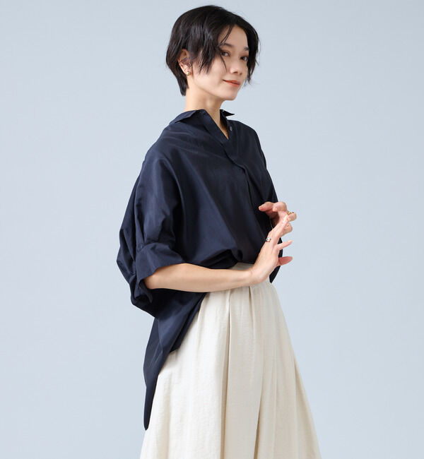 Liesse「オーガニックコットンワイドシャツ」|シャツ・ブラウス|