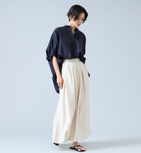 Liesse「オーガニックコットンワイドシャツ」|シャツ・ブラウス|
