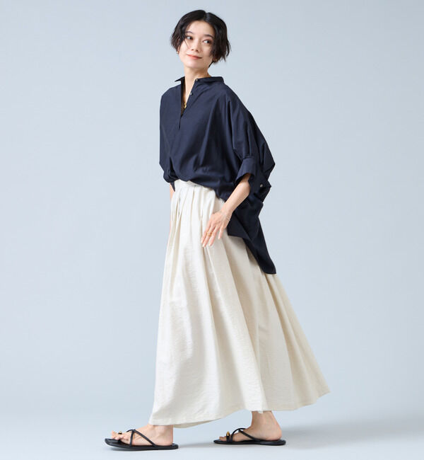 Liesse「オーガニックコットンワイドシャツ」|シャツ・ブラウス|