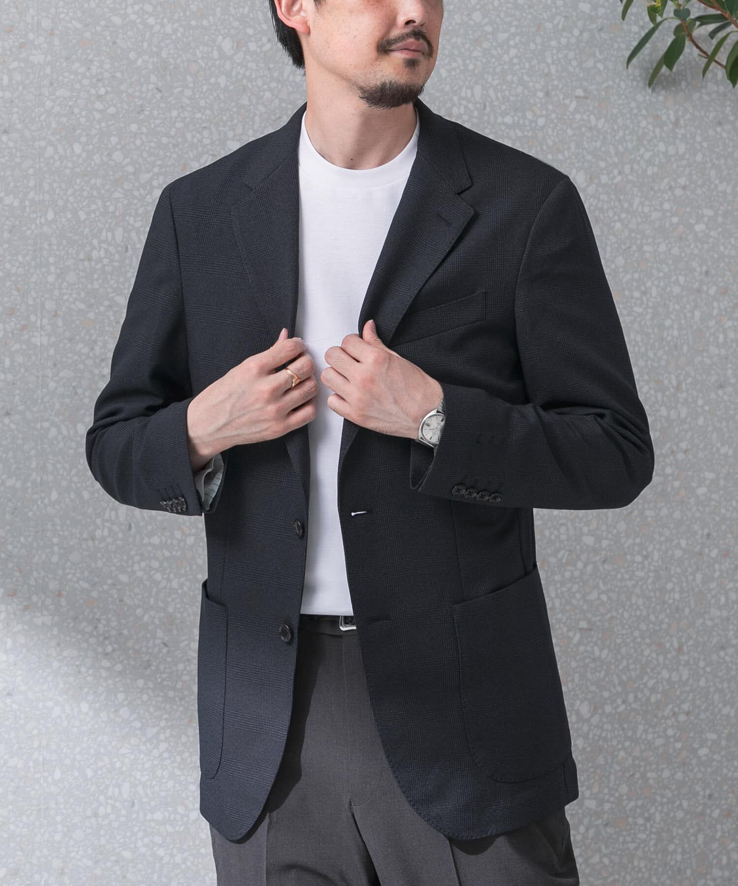 URBAN RESEARCH DOORS「『洗濯可/防シワ』LIFE STYLE TAILOR　TRABESTグレンチェックジャケット」|その他|