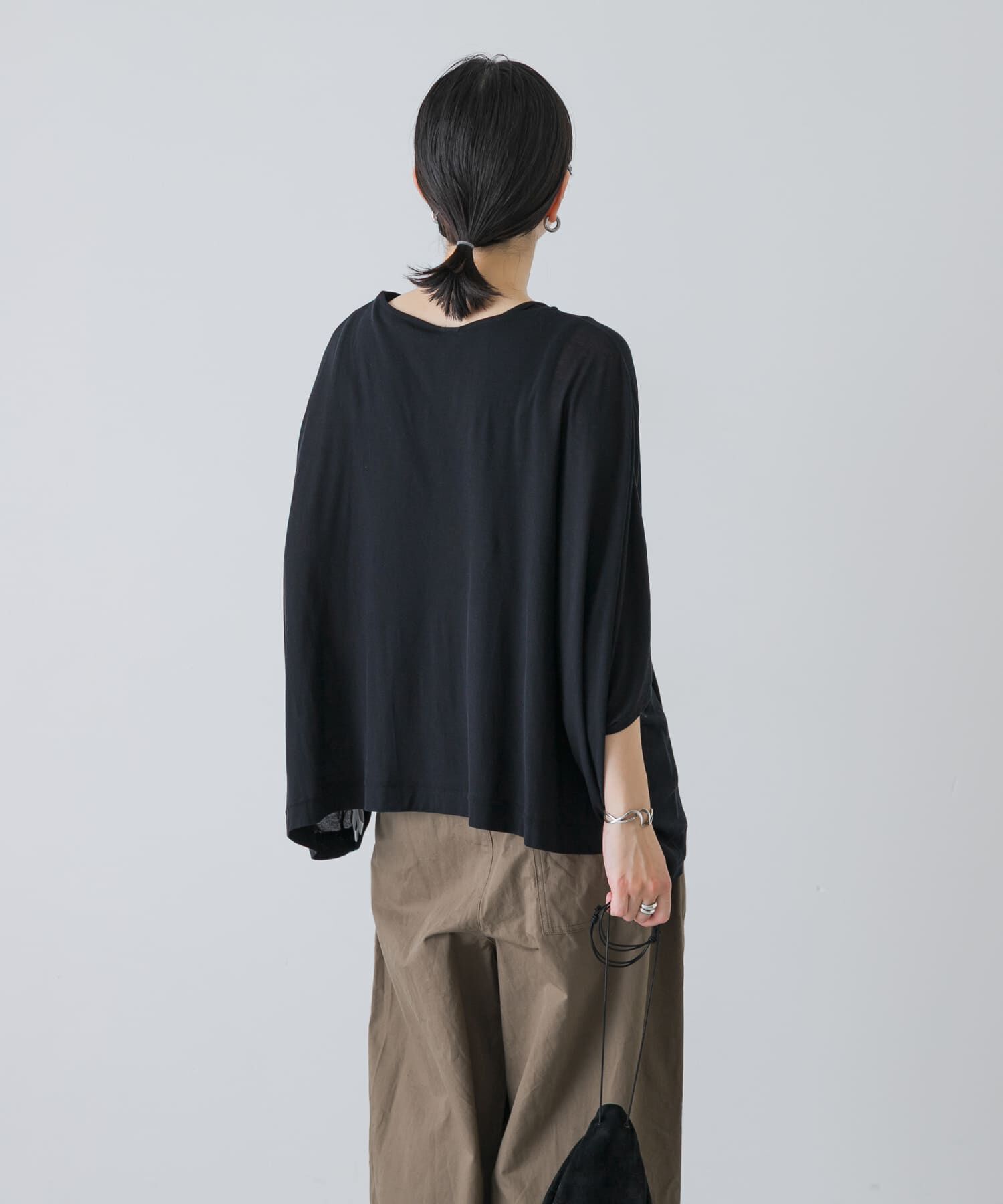 かぐれ「コットンシアーワイドカットソー」|Tシャツ・カットソー|