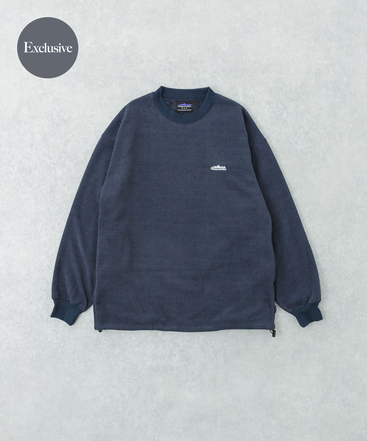 URBAN RESEARCH「『別注』THOUSAND MILE&times;URBAN RESEARCH ﾆｯﾄﾌﾘｰｽｸﾙｰﾈｯｸﾌﾟﾙｵｰﾊ 」|その他|ネイビー