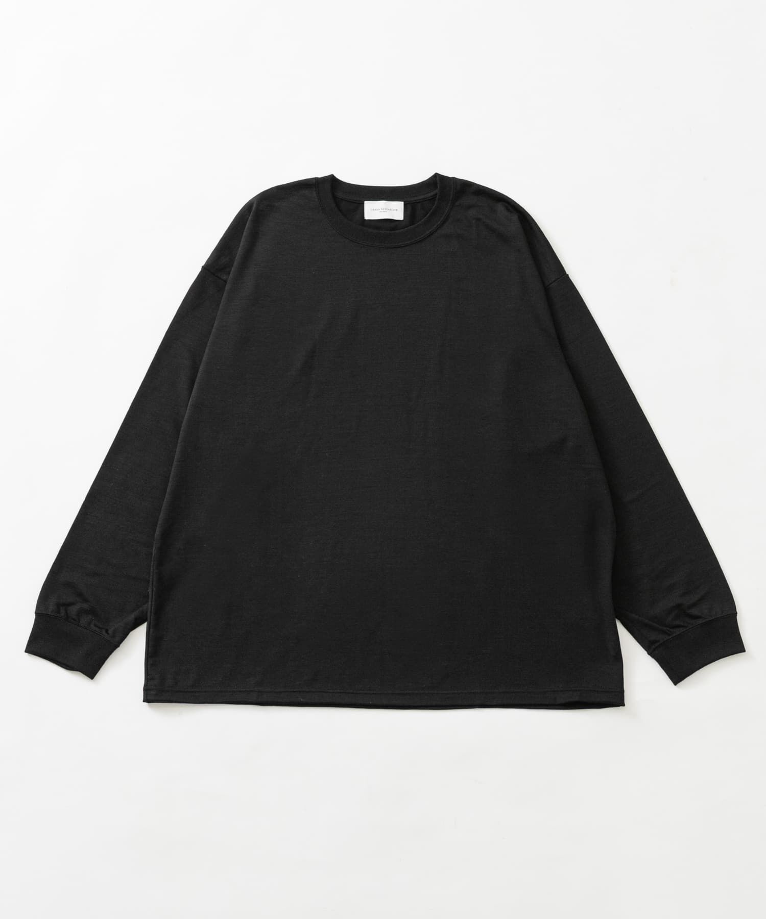 URBAN RESEARCH「『洗濯可』new basic　WASHABLE MERINO WOOL LONG-SLEEVE」|Tシャツ・カットソー|ブラック