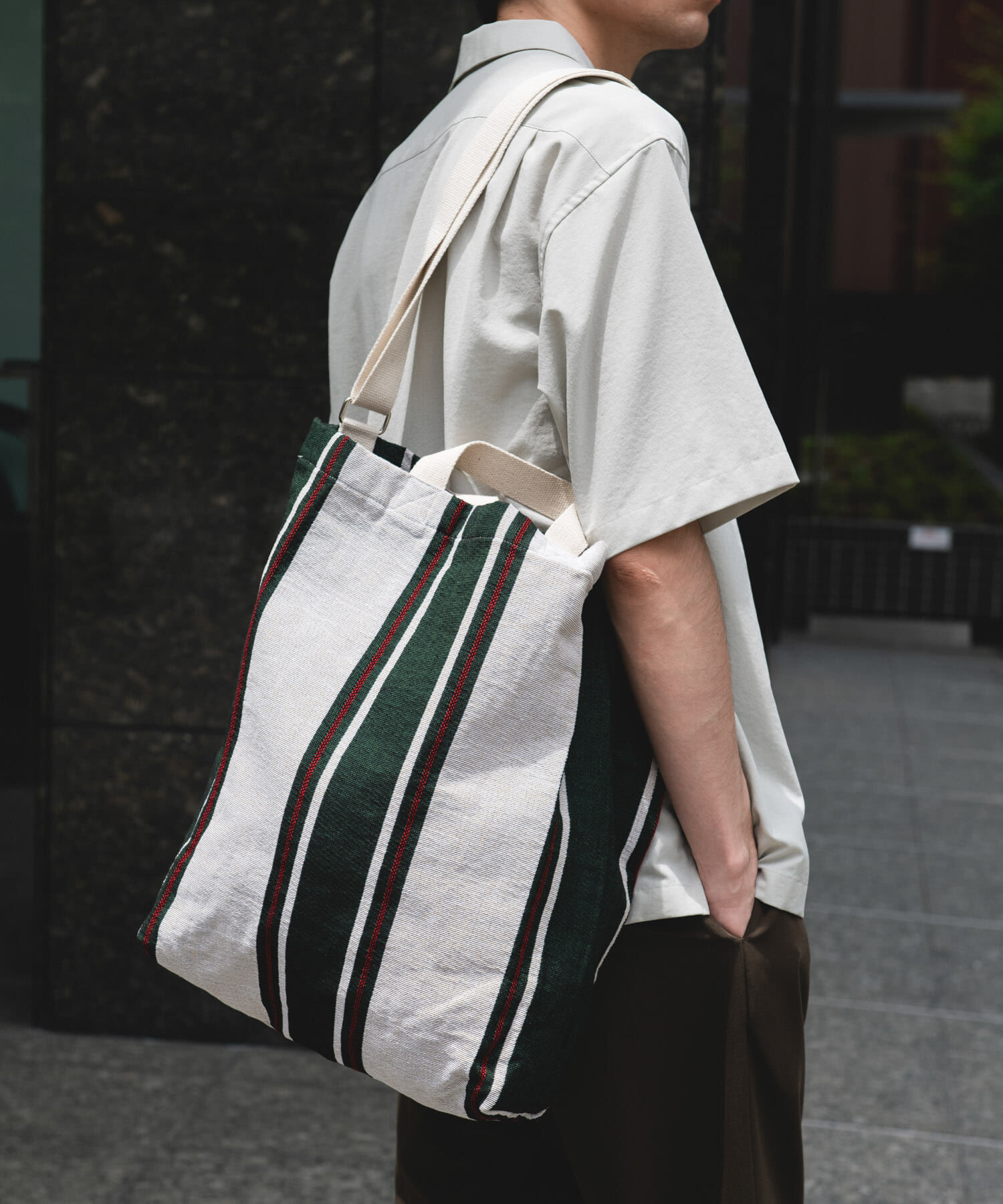 URBAN RESEARCH DOORS「2WAYストライプトートバッグ」|トートバッグ|