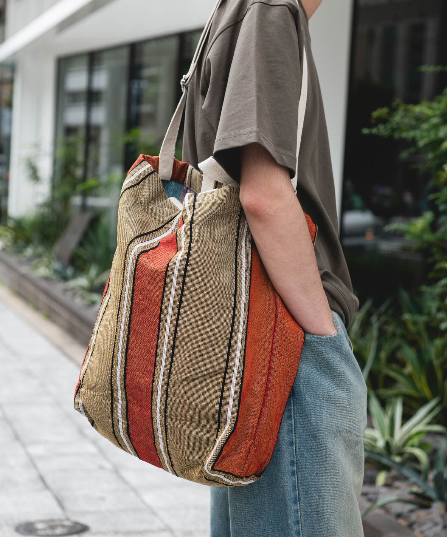 URBAN RESEARCH DOORS「2WAYストライプトートバッグ」|トートバッグ|