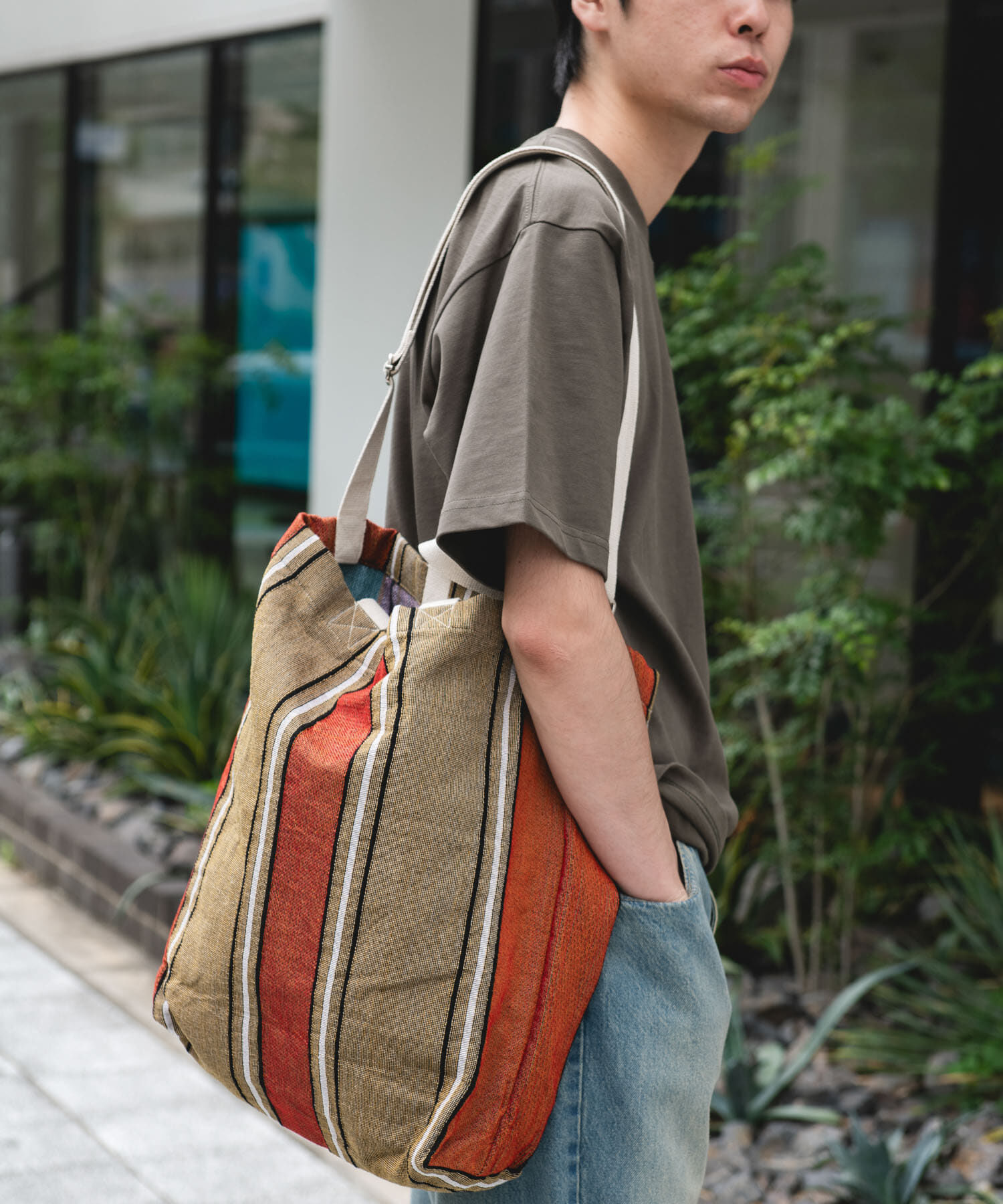 URBAN RESEARCH DOORS「2WAYストライプトートバッグ」|トートバッグ|