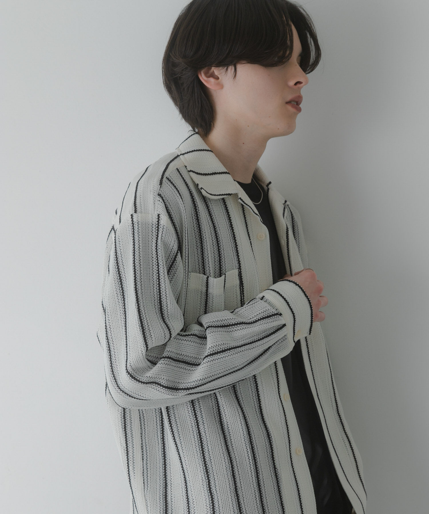 SENSE OF PLACE by URBAN RESEARCH「ダブルポケットオープンカラーレースシャツ」|シャツ・ブラウス|アイボリー