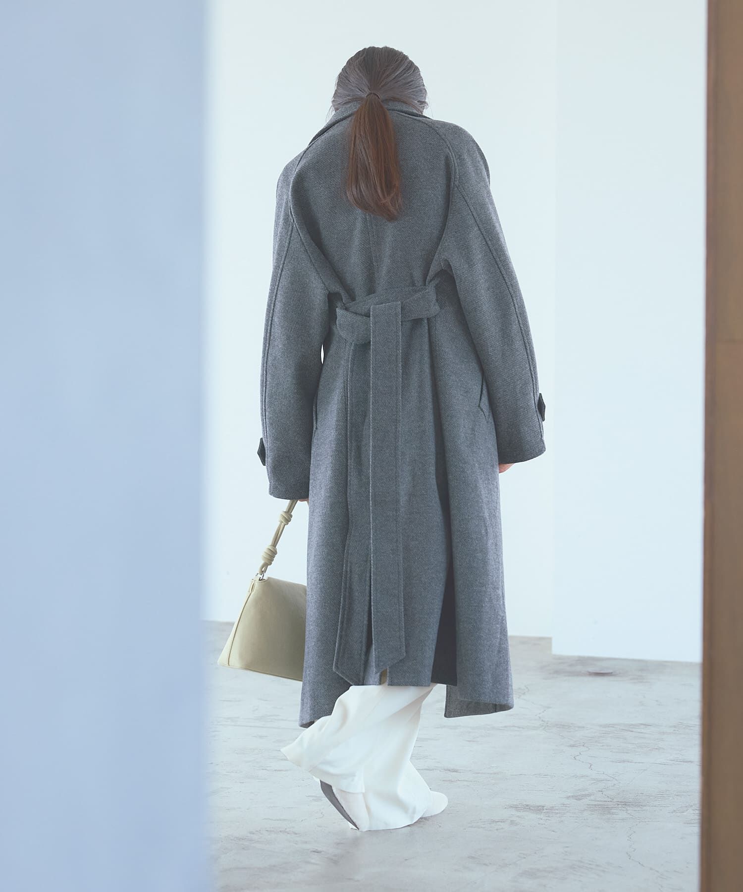 SENSE OF PLACE by URBAN RESEARCH「抗ピル スタンドカラーロングコート」|ノーカラーコート|