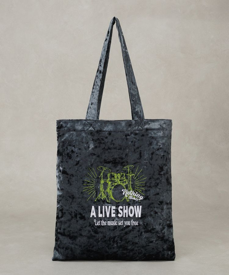 earth music&ecology「クラッシュベロアトートバッグ」|トートバッグ|Blue