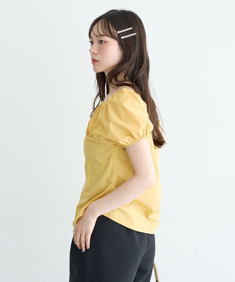earth music&ecology「スクエアネックパフブラウス」|シャツ・ブラウス|