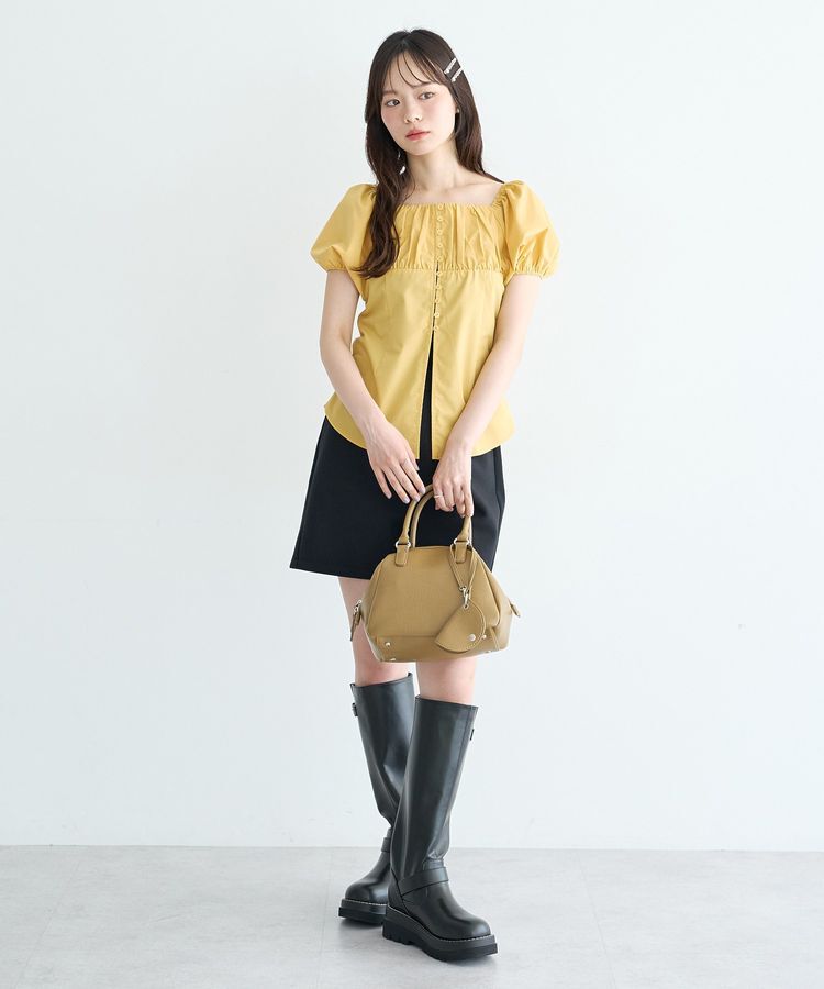 earth music&ecology「スクエアネックパフブラウス」|シャツ・ブラウス|