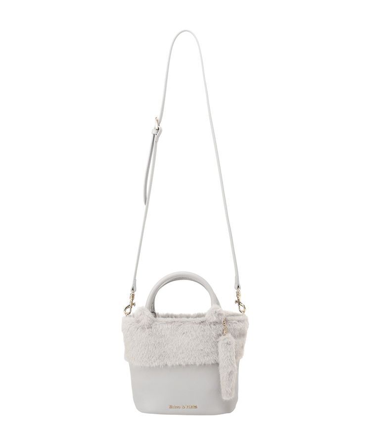 Maison de FLEUR「ねこフェイクファーバッグ」|ハンドバッグ|