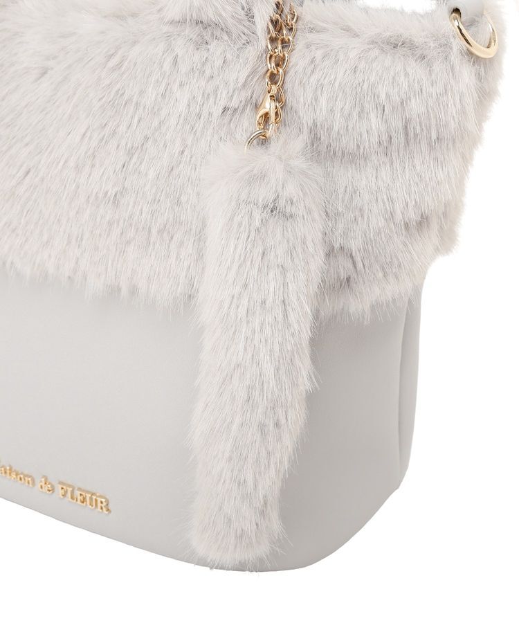 Maison de FLEUR「ねこフェイクファーバッグ」|ハンドバッグ|