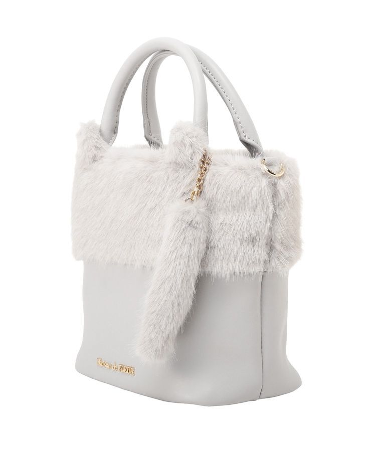 Maison de FLEUR「ねこフェイクファーバッグ」|ハンドバッグ|