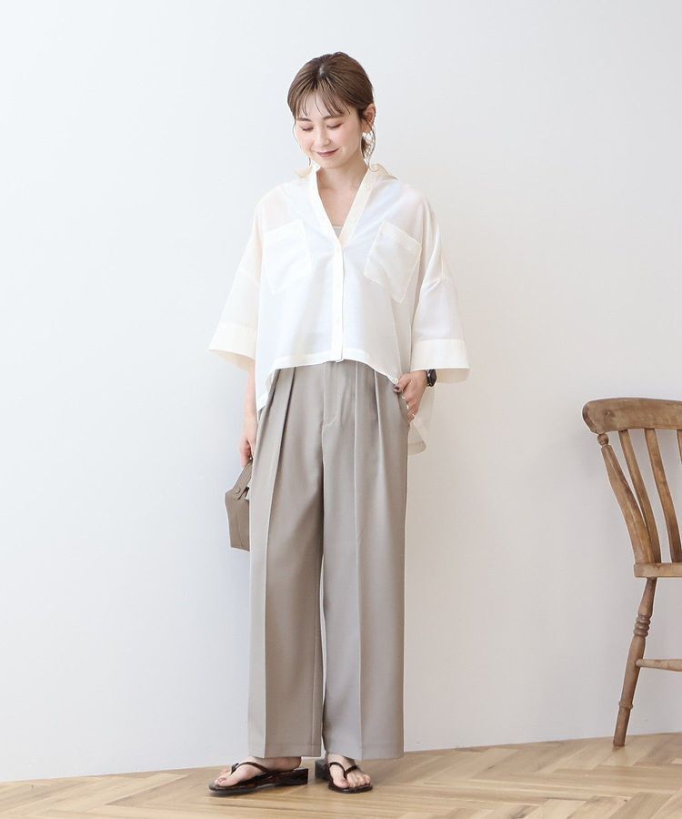 AMERICAN HOLIC「【WEB限定】Wポケットシアー半袖シャツ」|シャツ・ブラウス|