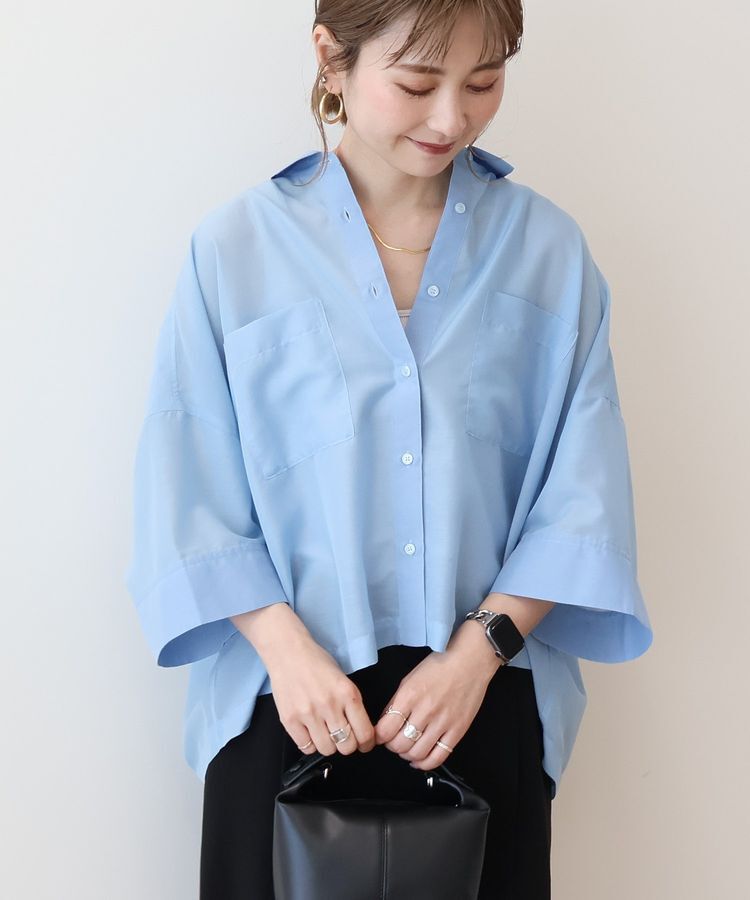 AMERICAN HOLIC「【WEB限定】Wポケットシアー半袖シャツ」|シャツ・ブラウス|