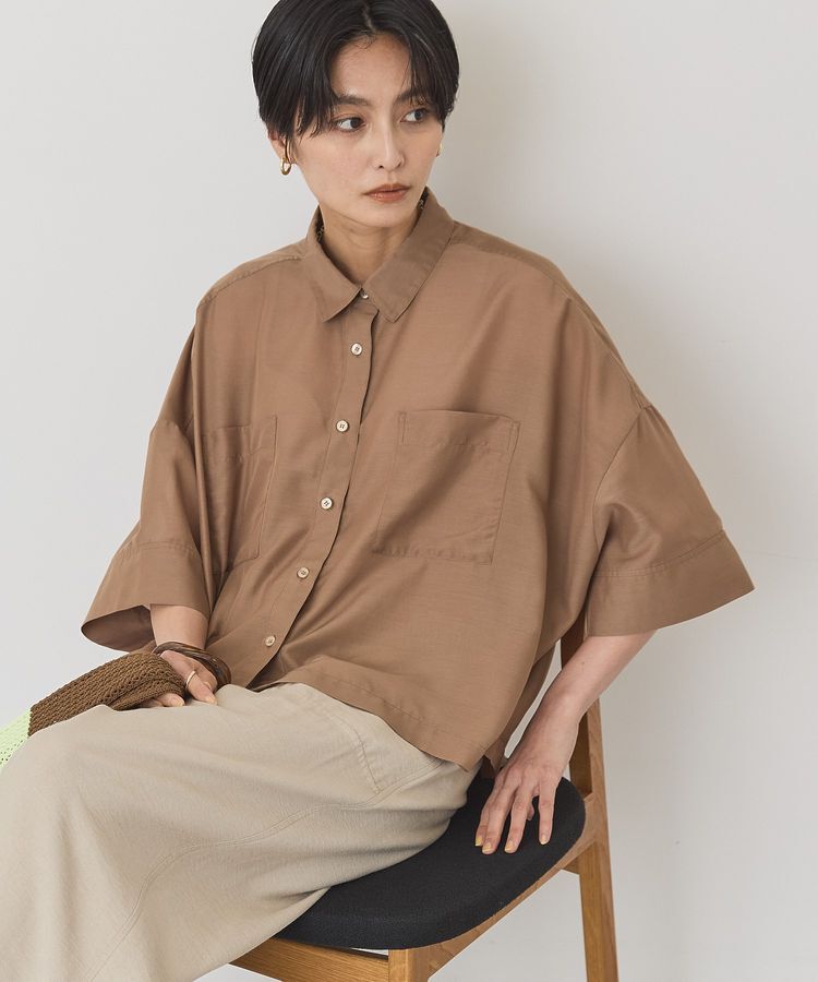 AMERICAN HOLIC「【WEB限定】Wポケットシアー半袖シャツ」|シャツ・ブラウス|