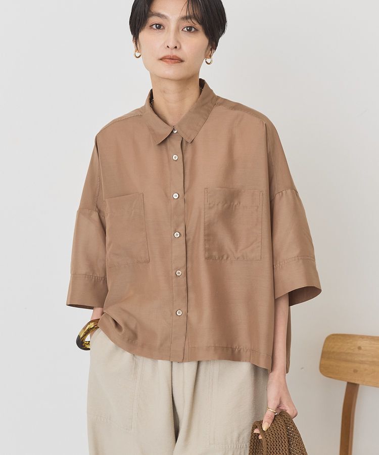 AMERICAN HOLIC「【WEB限定】Wポケットシアー半袖シャツ」|シャツ・ブラウス|