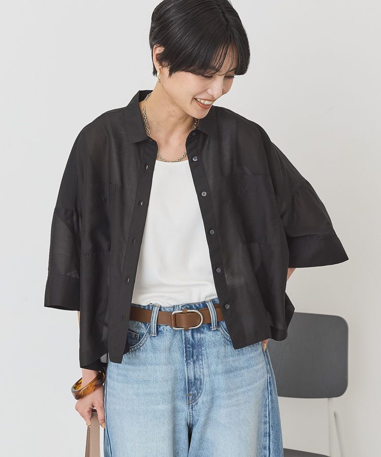 AMERICAN HOLIC「【WEB限定】Wポケットシアー半袖シャツ」|シャツ・ブラウス|