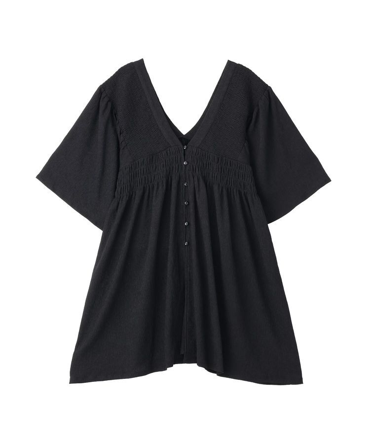 AMERICAN HOLIC「【WEB限定】前後2WAYVネックシャーリングチュニックブラウス【吸水速乾・イージーケア】」|Tシャツ・カットソー|