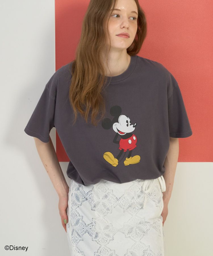 AMERICAN HOLIC「【Mickey&Friends】フロントバックプリントTシャツ」|Tシャツ・カットソー|Charcoal Gray