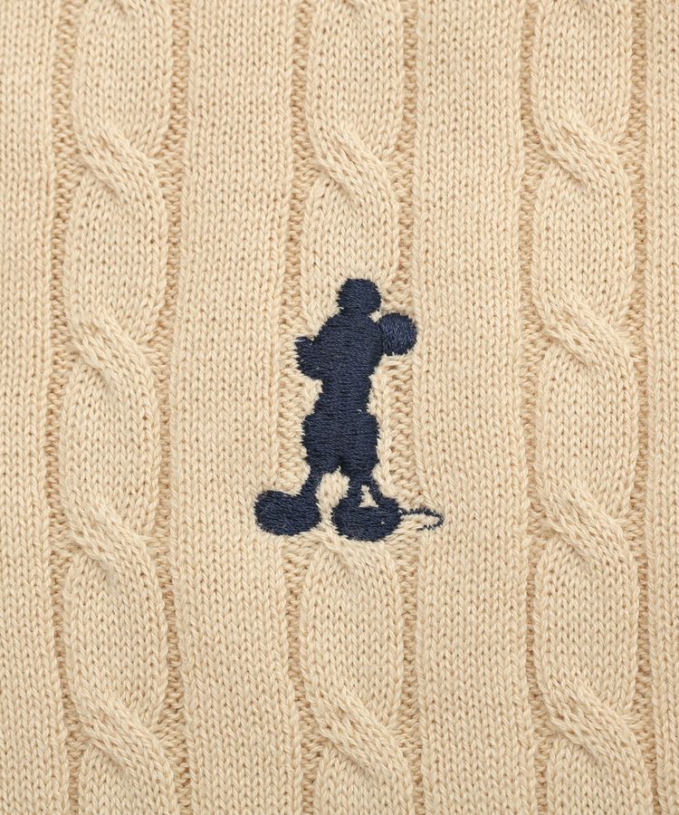 AMERICAN HOLIC「【Mickey&Friends】ケーブルニットポロ」|ニット・セーター|