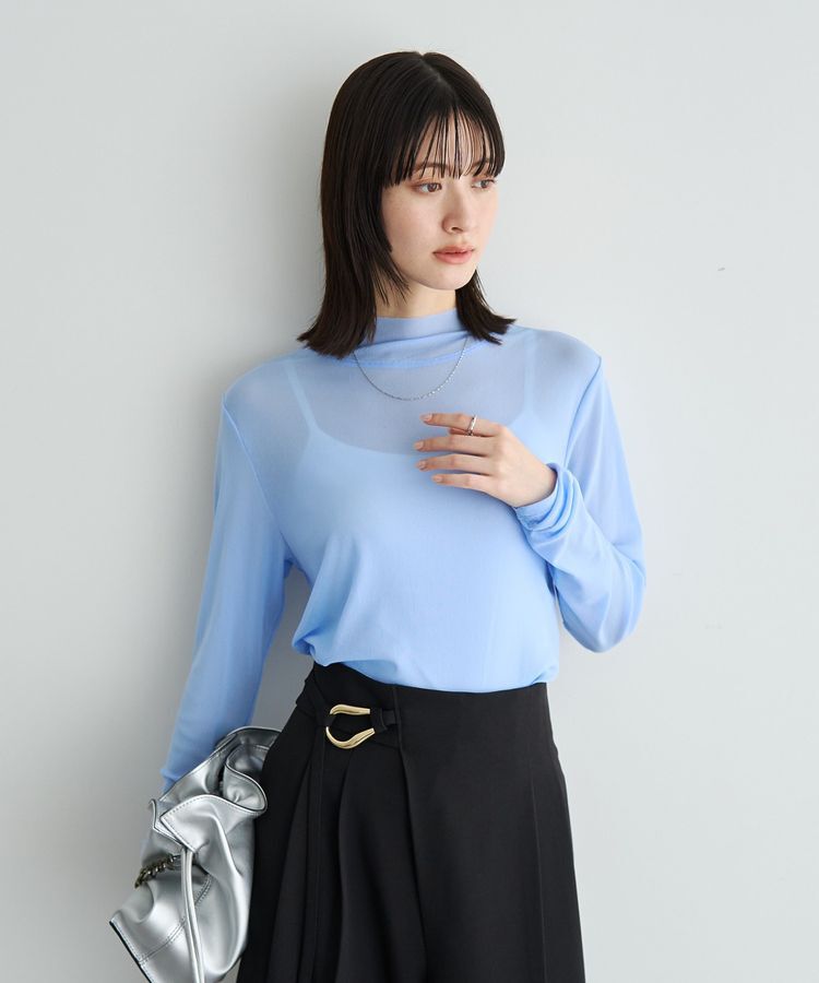 YECCA VECCA「ハイネックシアートップス」|Tシャツ・カットソー|