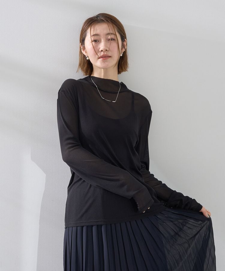 YECCA VECCA「ハイネックシアートップス」|Tシャツ・カットソー|