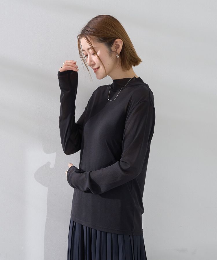 YECCA VECCA「ハイネックシアートップス」|Tシャツ・カットソー|