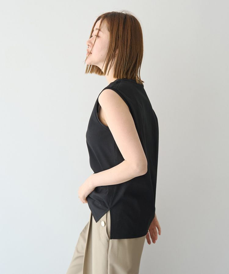 YECCA VECCA「コットンスムースノースリーブトップス」|Tシャツ・カットソー|