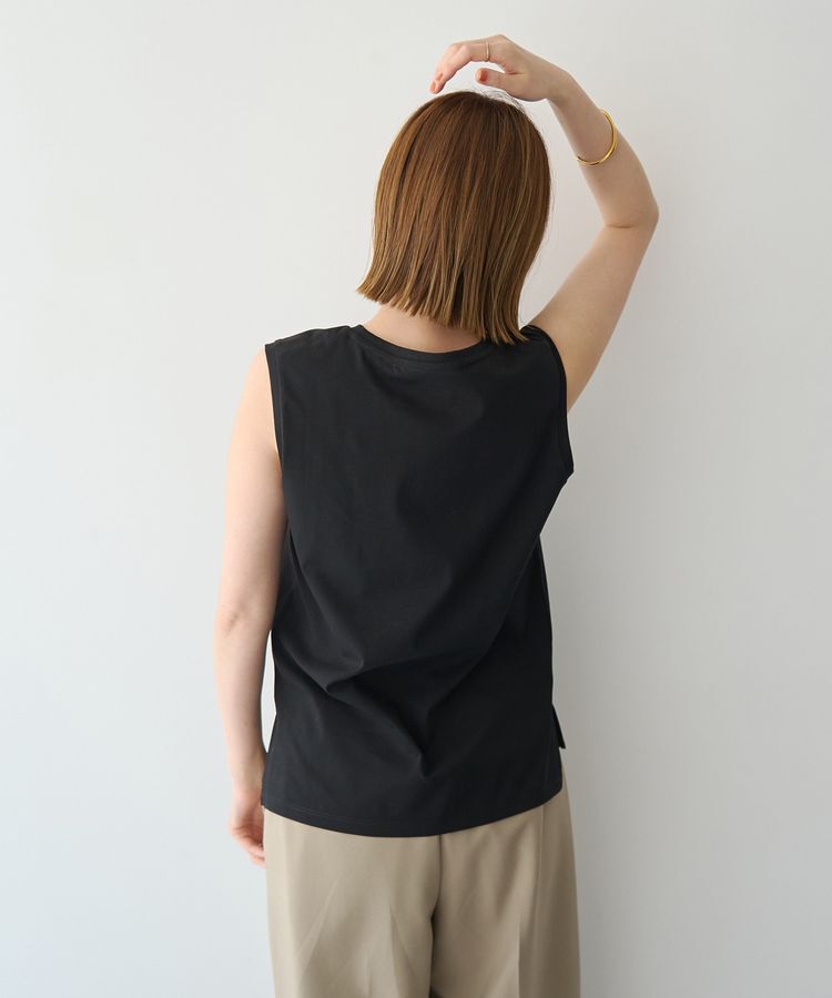 YECCA VECCA「コットンスムースノースリーブトップス」|Tシャツ・カットソー|