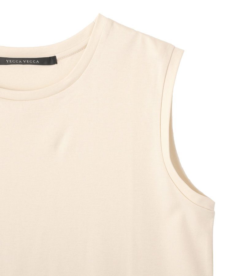 YECCA VECCA「コットンスムースノースリーブトップス」|Tシャツ・カットソー|