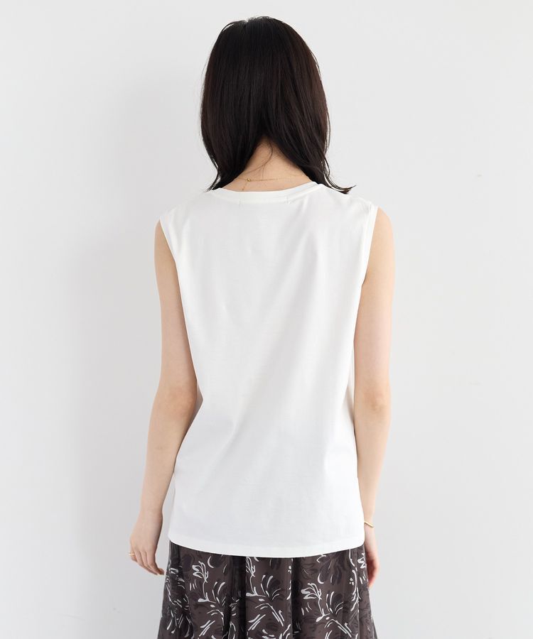 YECCA VECCA「コットンスムースノースリーブトップス」|Tシャツ・カットソー|
