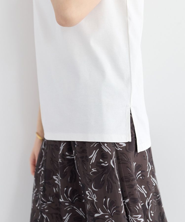 YECCA VECCA「コットンスムースノースリーブトップス」|Tシャツ・カットソー|
